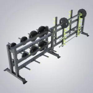 DHZ Fitness | Freeweights & Gym Supply, E6230, Crosstraining Disk & Bar Rack
